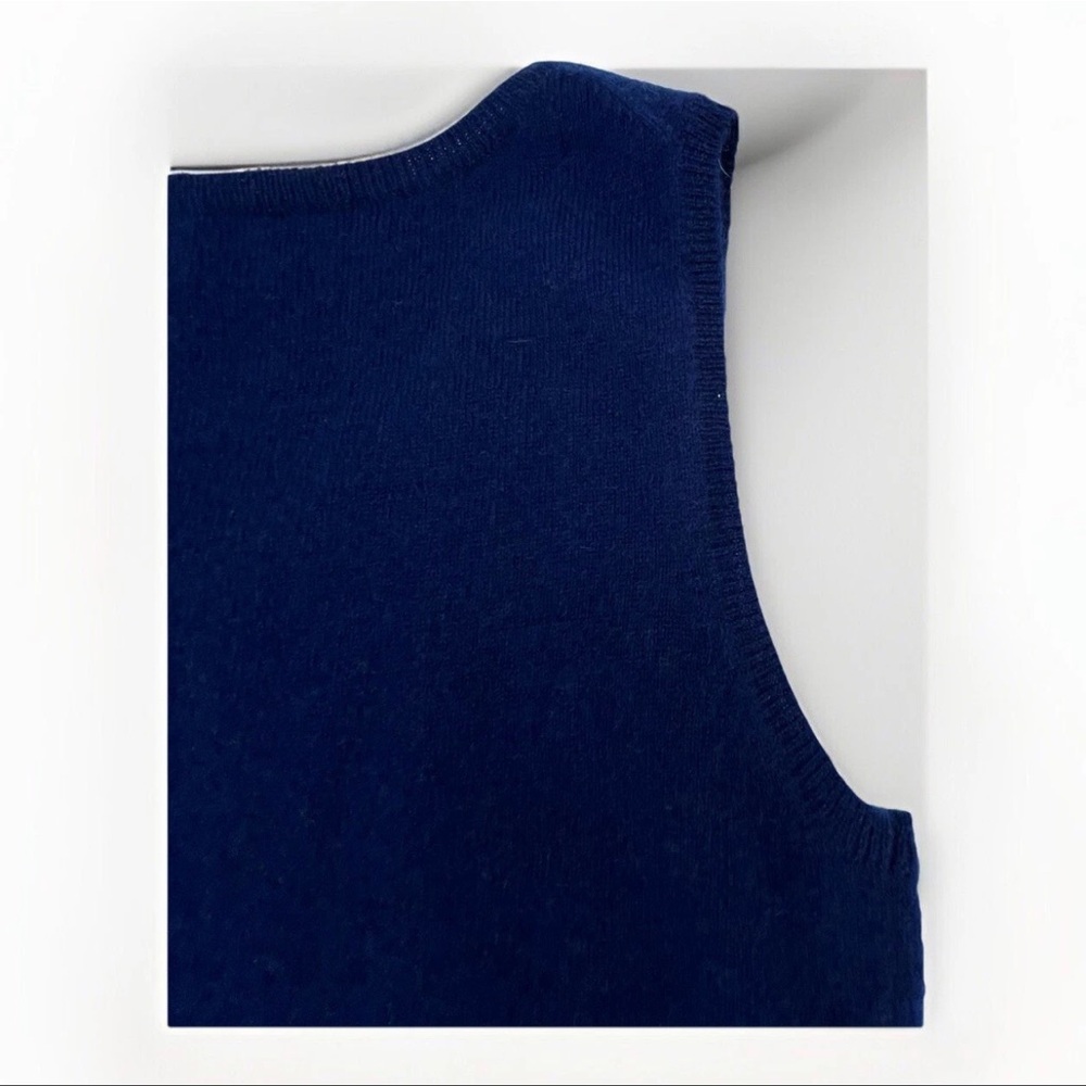 Jennifer Tyler 100% Cashmere Knit Tank Top Women’s XS Couture Navy Blue NWT - Picture 9 of 14